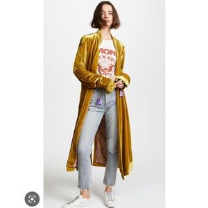 FP dhalia gold velvet duster
